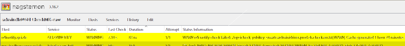 Monitoring Notify-Service