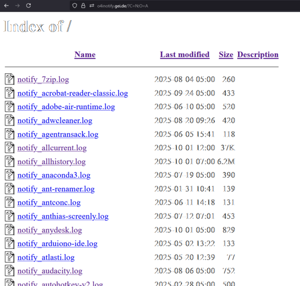 Webservice Screenshot (2025-10-01)